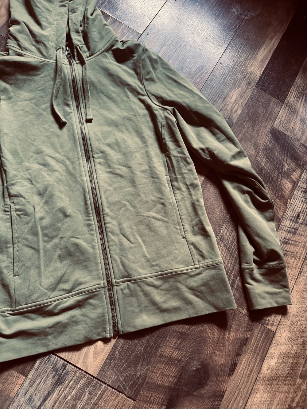 Pact Olive Green Full-Zip Women's Hoodie - Picture 3 of 9